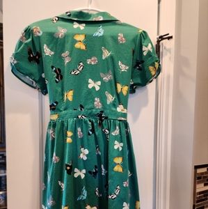 Modclth Fervour Butterfly Dress With Pockets